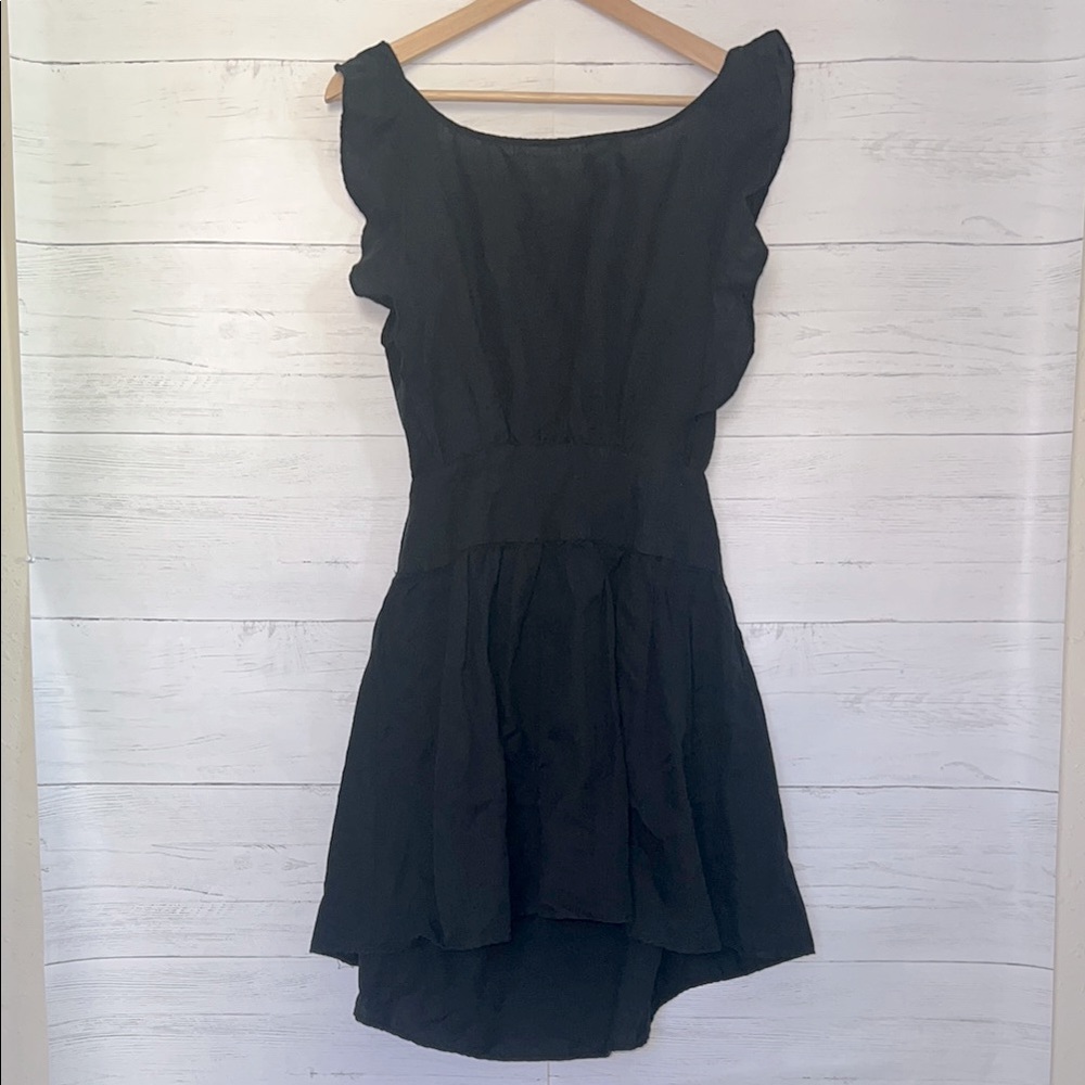 Free people open back black dress
